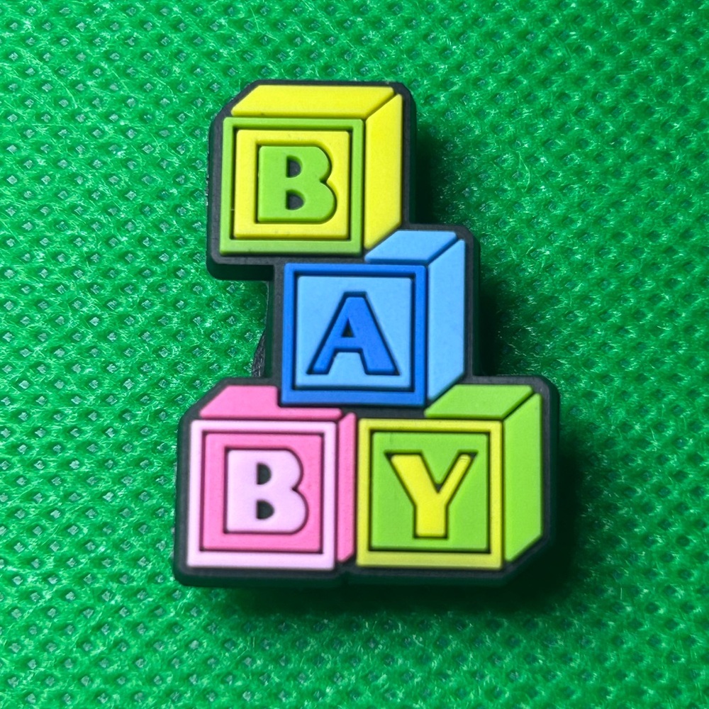 🌼 (5/$10 or 10/$15)NEW “Baby Shower” Croc Charm Collection Baby Blocks